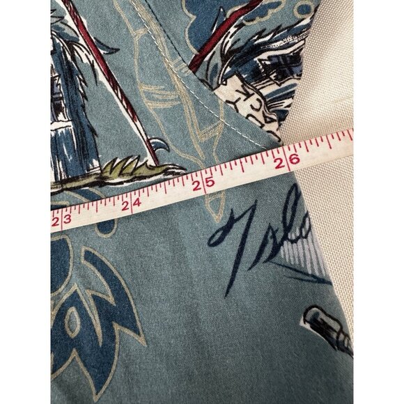 VTG Johnny Cotton Mens L Blue Button Down Shirt Caddy Shack Golf Pro USA Island - Picture 7 of 8